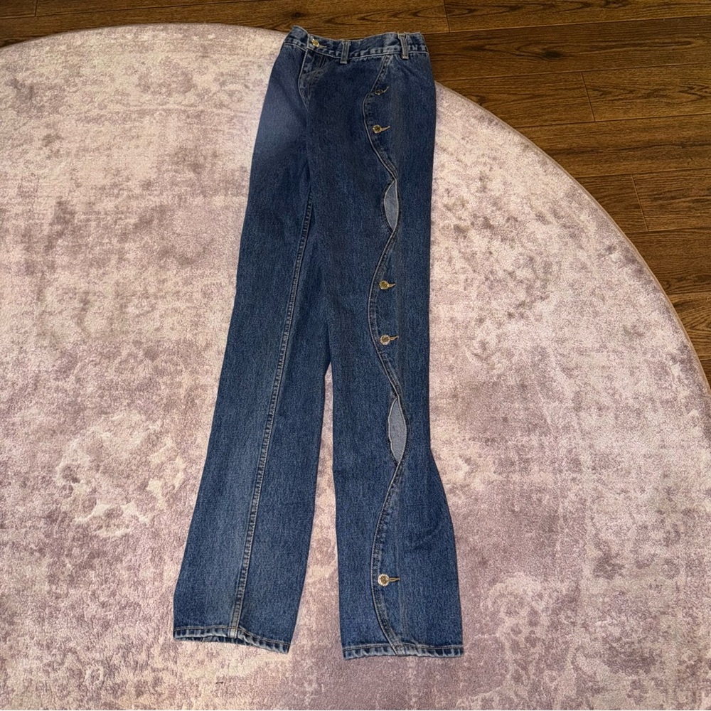 RARE Lawman Women’s Vintage 90’s 22” x 31.5” Side Cutout Bootcut Western Jeans